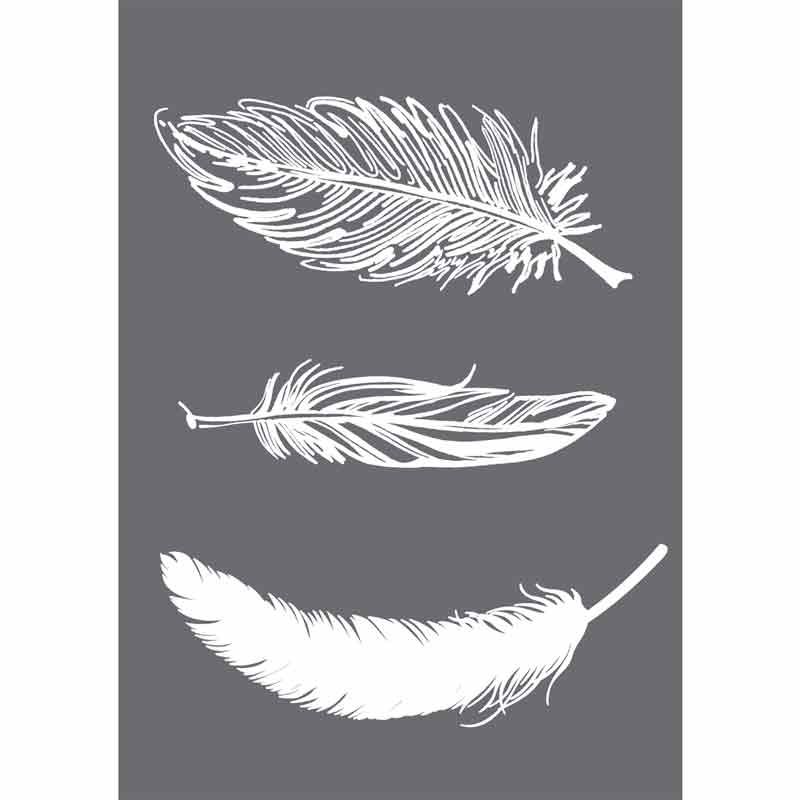 Pochoir De Sérigraphie Plumes A5