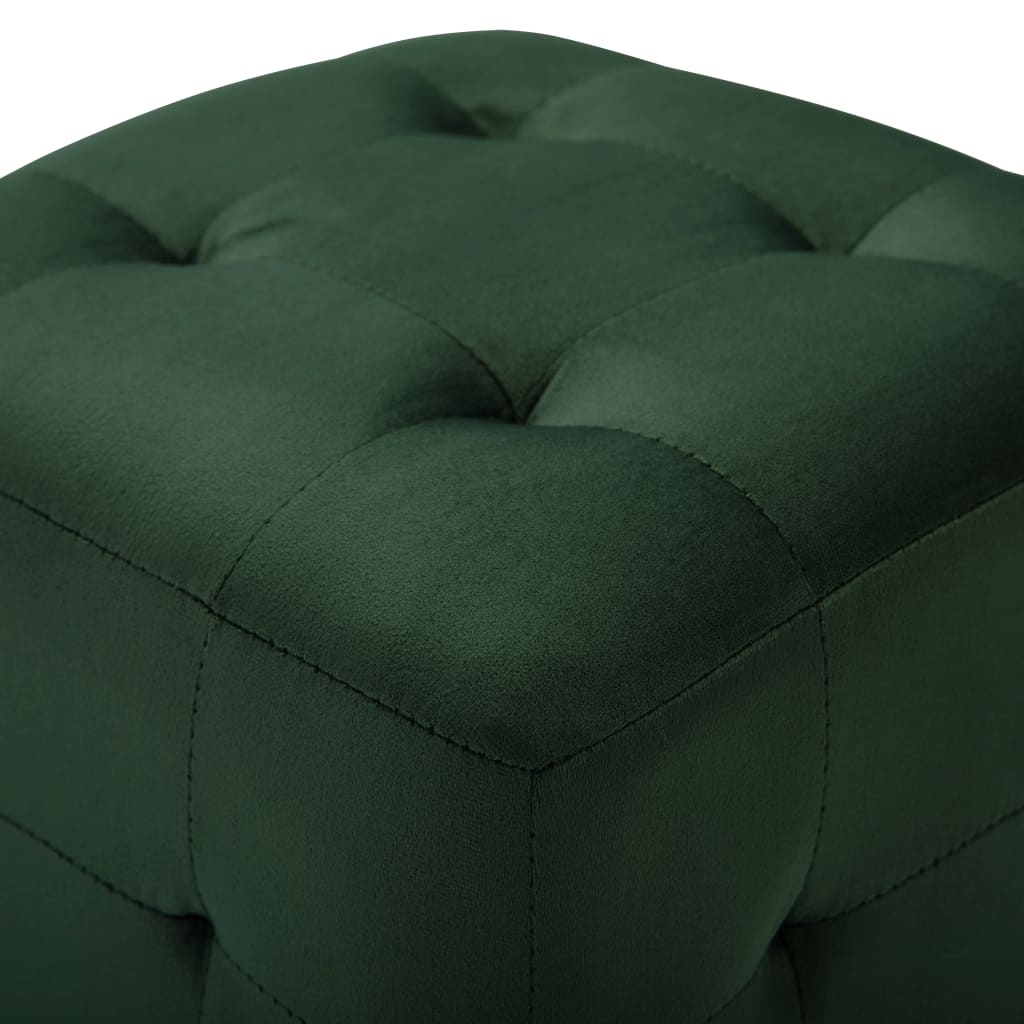 2 Pcs Tables De Chevet | Tables De Nuit | Tables D'appoint Vert 30x30x30 Cm Tissu Velours