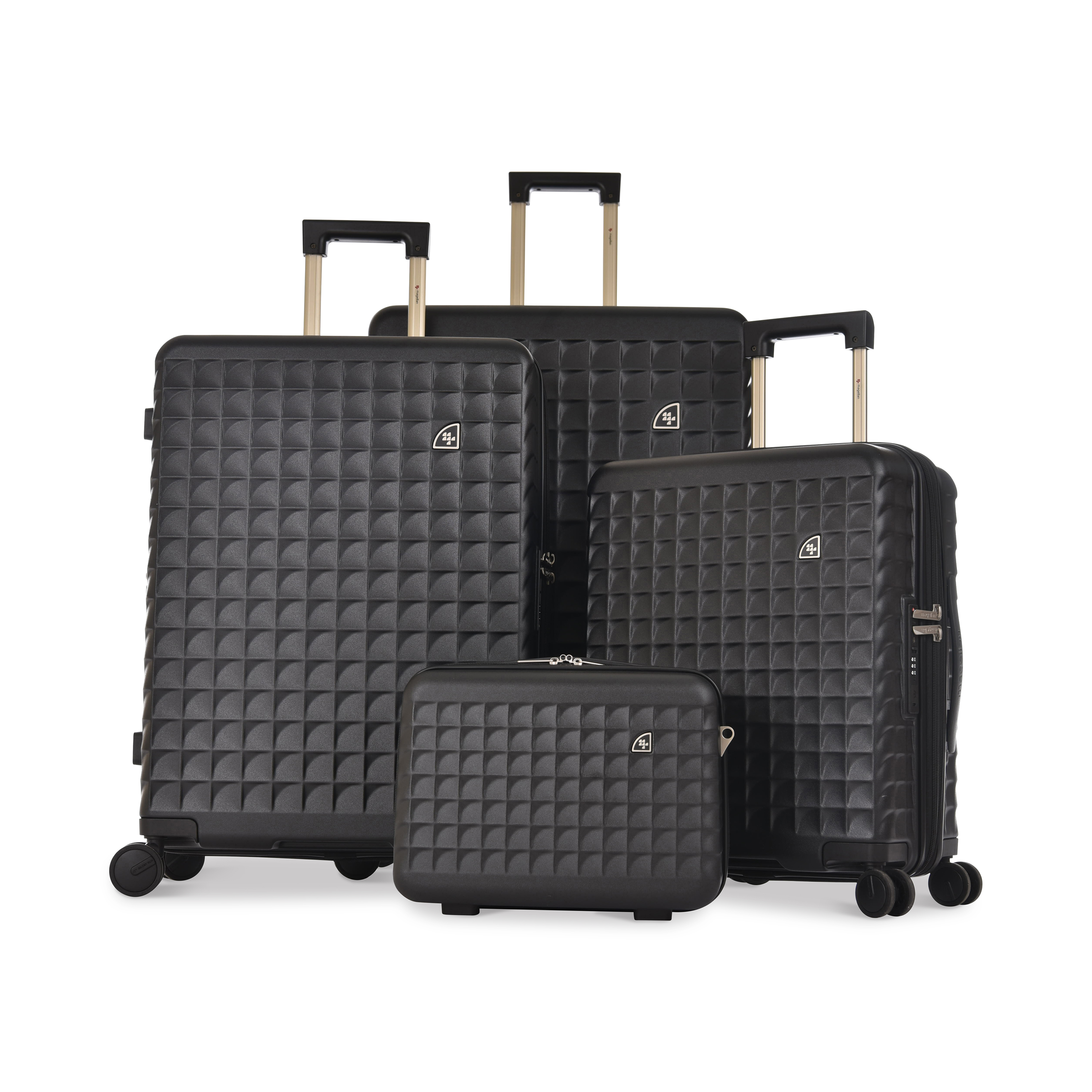 Magellan Luggage Set (16"/20"/24"/28"),4 Pieces,Black