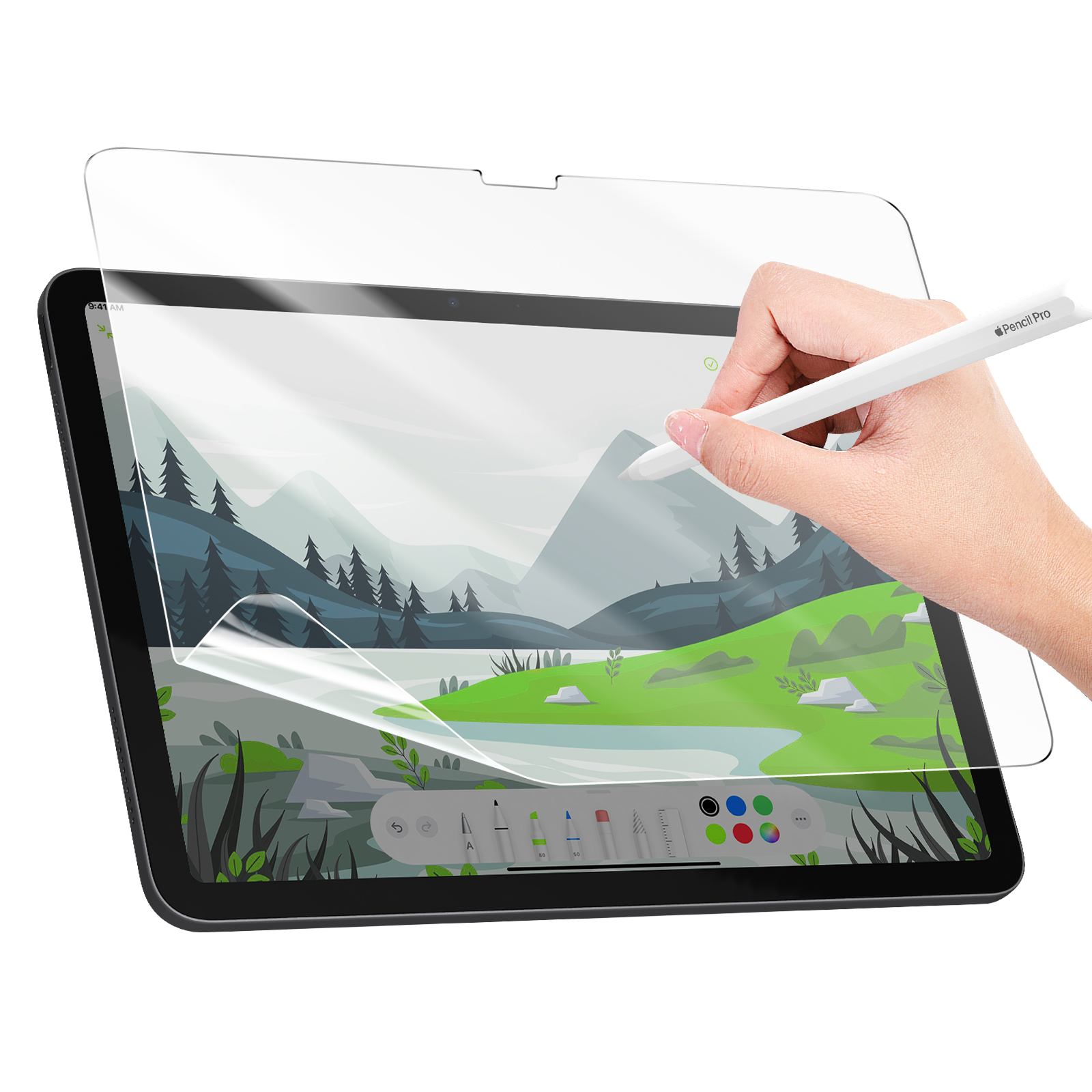 Film pour iPad Air 13 2024 / 13 2025 Effet Papier Anti-rayures Transparent