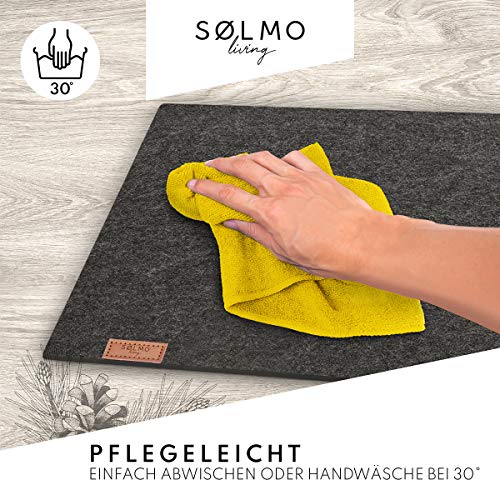 Sølmo I Chemin De Table En Feutre 150x40cm I Linge De Table, Nappe I Ameublement Et Décoration I Antidérapant Et Impermé