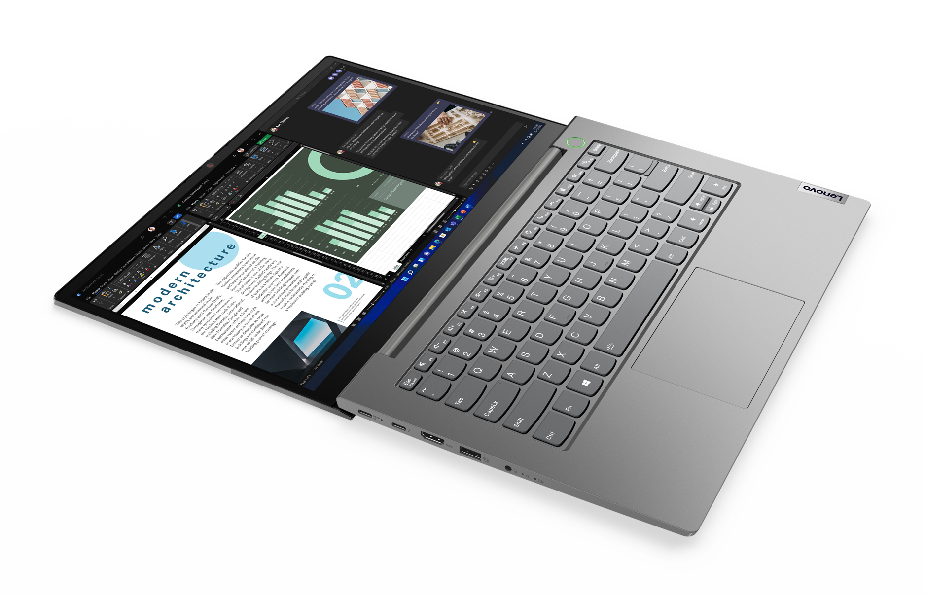 Lenovo ThinkBook 14 G4 IAP Intel® Core™ i5 i5-1235U Portátil 35,6 cm (14'') Full HD 8 GB DDR4-SDRAM 256 GB SSD Wi-Fi 6 (802.11ax) Windows 11 Pro Gris