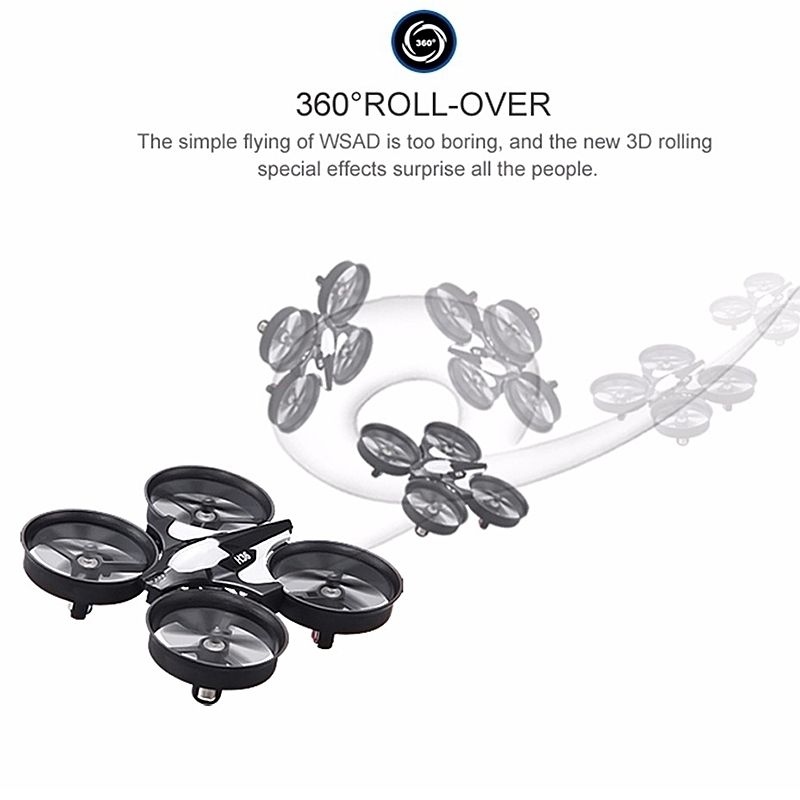 Mini Drone Quadcopter Télécommandé 2,4 Ghz Grande Précision Lumière Led Abs Bleu Yoni