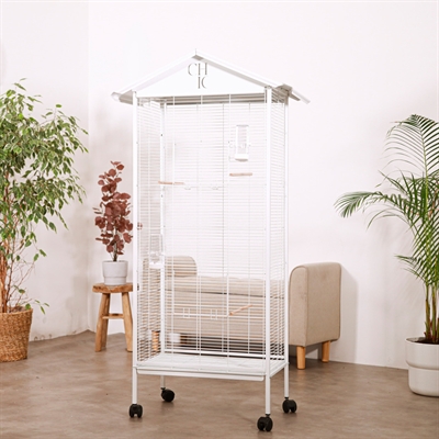 Volière Zolux Chic Solo Blanche - Cage Spacieuse Pour Oiseaux