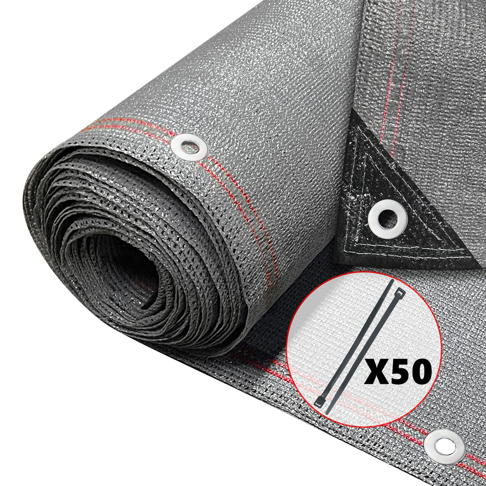 Brise-vue VOUNOT HDPE Gris 1,5x10m – Occultant 75%, Avec Attaches