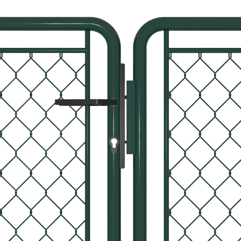 Portail De Jardin Acier 400 X 75 Cm Vert