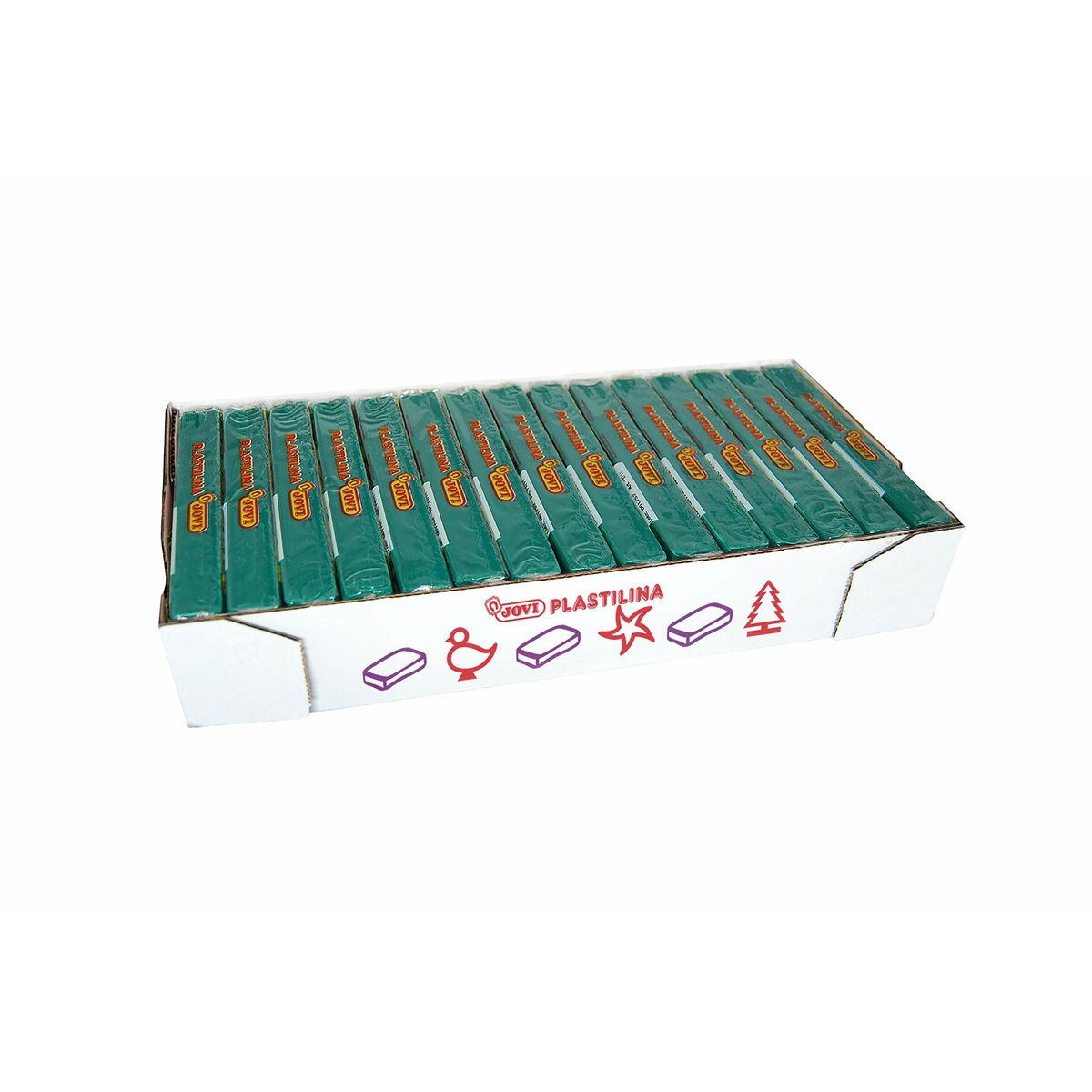 Barres De Pâte À Modeler Jovi School 150 G 15 Unités Vert Foncé