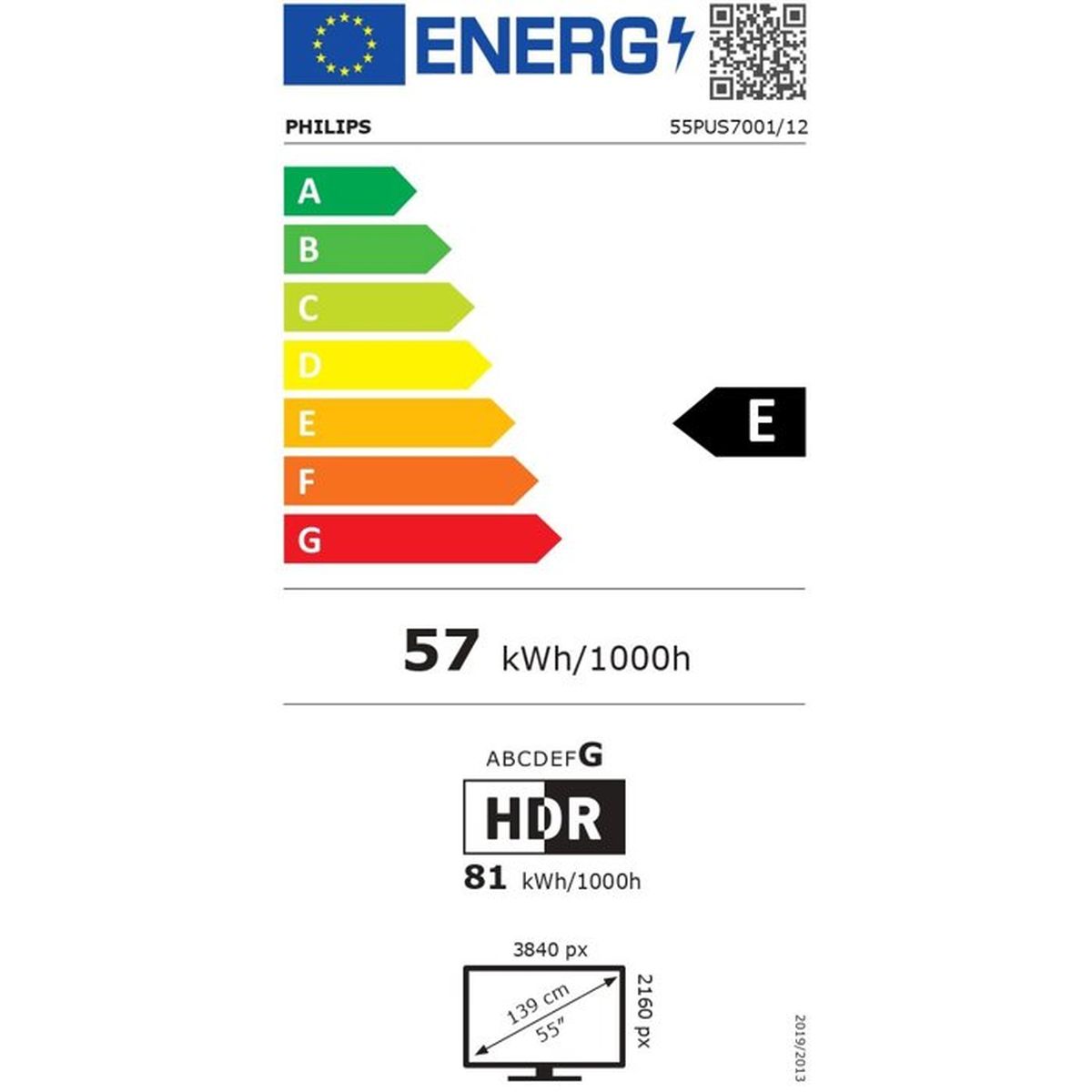 Philips 55PUS7001 TV LED 139 cm 55 4K UHD 3840 x 2160 HDR10+ Smart TV 3xHDMI WiFi - vue 5