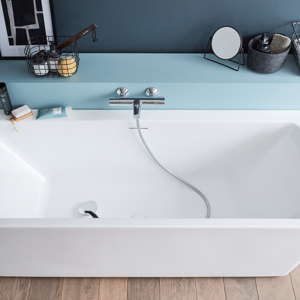 Mitigeur Thermostatique Jacob Delafon Simone Bain Douche Mural + Nettoyant Briochin