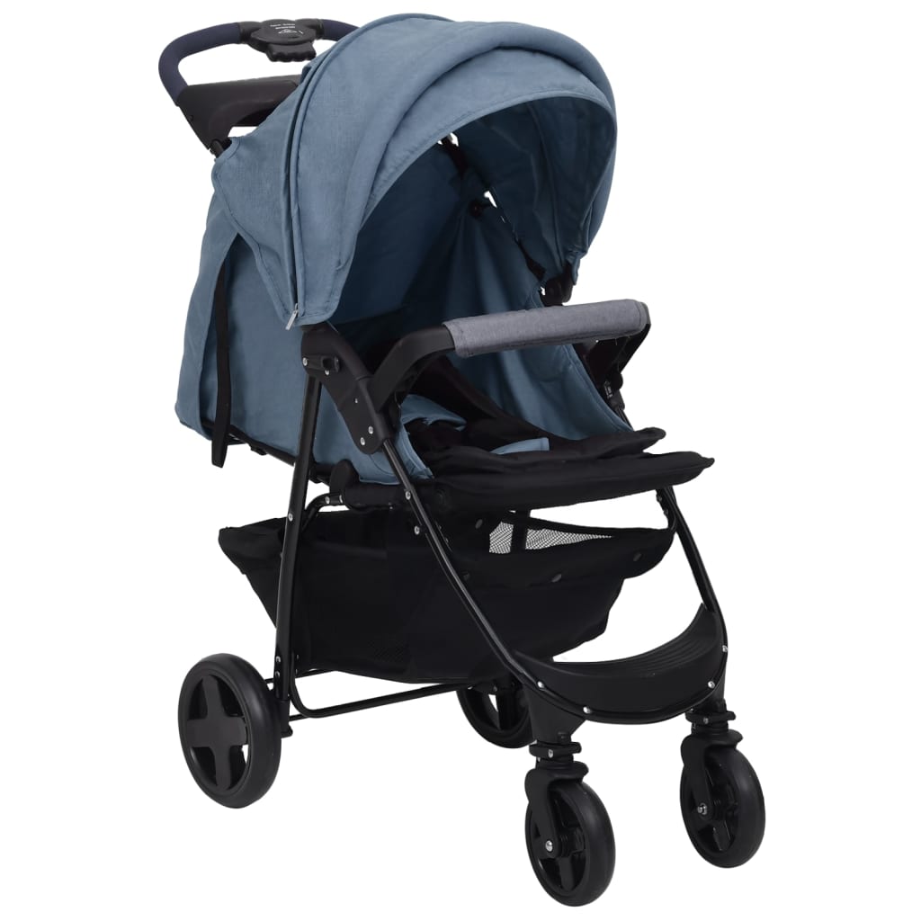 Poussette De Poupée 4 En 1 Dolly Tots - Bleu Marine, Lit Et Siège Bébé, Pour Enfants Dès 18 Mois
