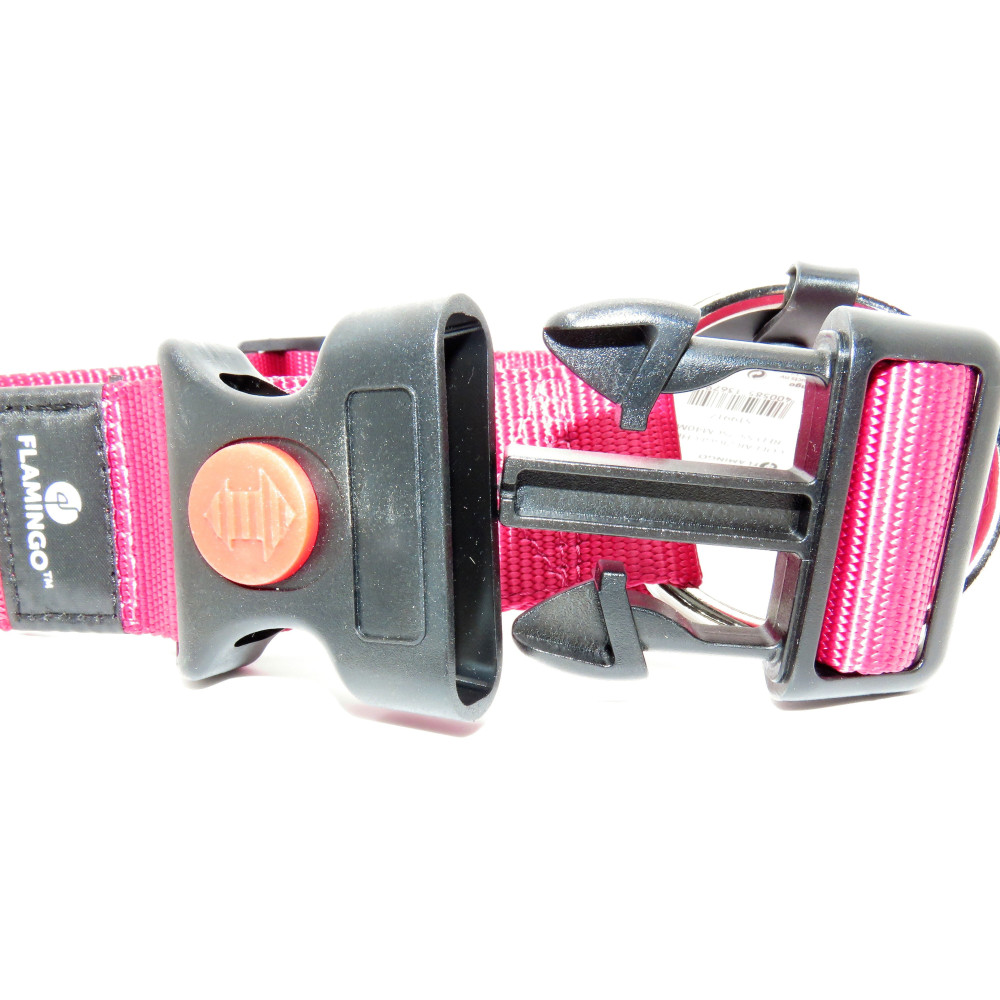 Collier Ziggi Rouge Cerise 55 -75 Cm 40 Mm  Taille Xxl Pour Chien Flamingo Pet P