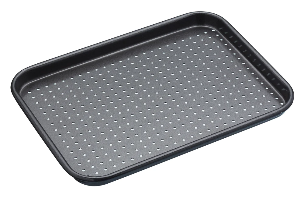 Kitchencraft Masterclass - Plateau De Cuisson Antiadhésif, Acier Au Carbone Galvanisé, Gris, 24 X 18 Cm
