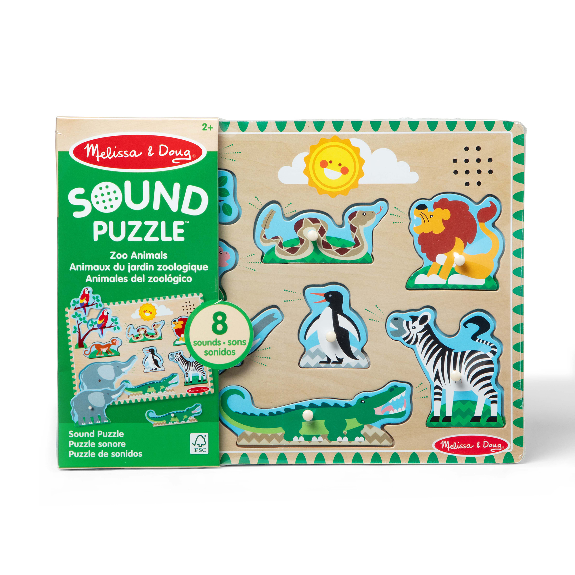 Melissa & Doug Zoo Animals Pegged Puzzle
