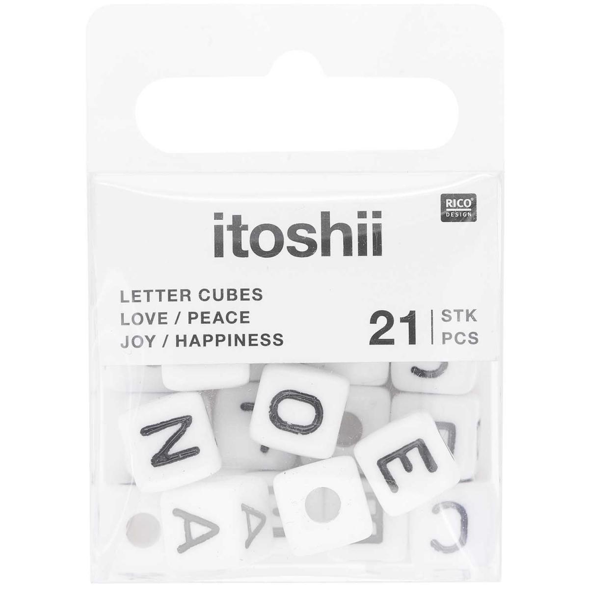 Itoshii Pack 21 Perles Ponii Love Peace Happiness Joy
