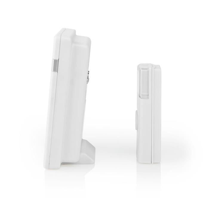 Nedis Kit De Sonnette Sans Fil - Alimentation Par Pile - 36 Mélodies - Blanc