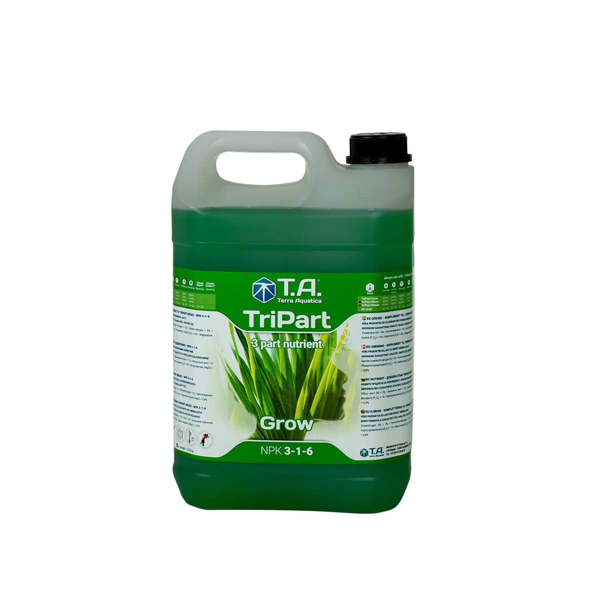 Starter Kit Tripart Terra Aquatica Eau Dure - 3 Bidons De 5L (Micro, Grow, Bloom) - Engrais Pour Hydroponie, Terre, Coco