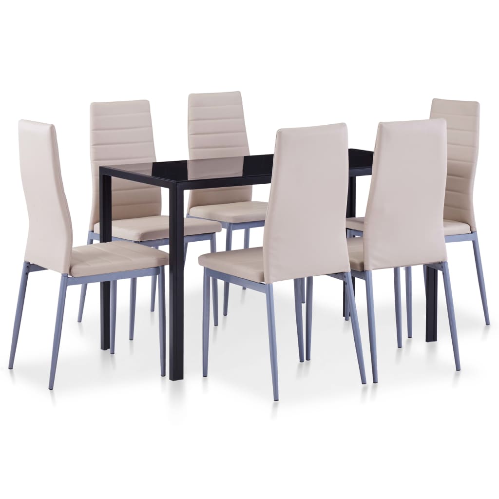 Ensemble De Salle À Manger 7 Pcs Cappuccino