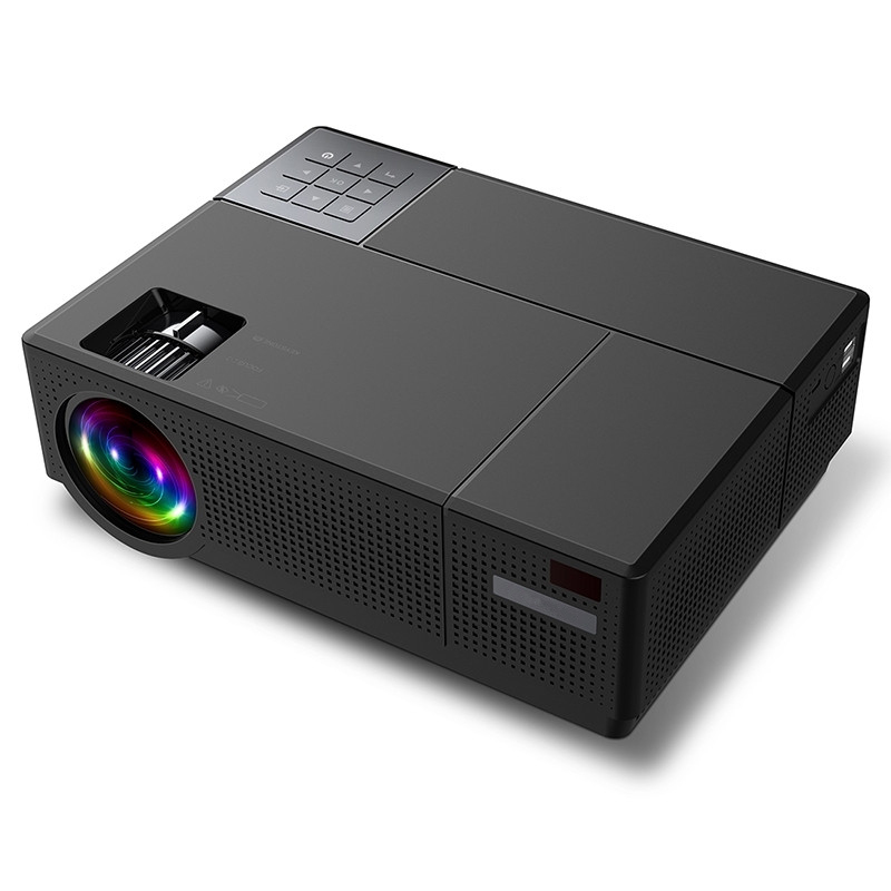 Projecteur Vidéo Full Hd 1080p Vidéoprojecteur Led 4000 Lumens 16: 9 Hdmi Noir Yonis