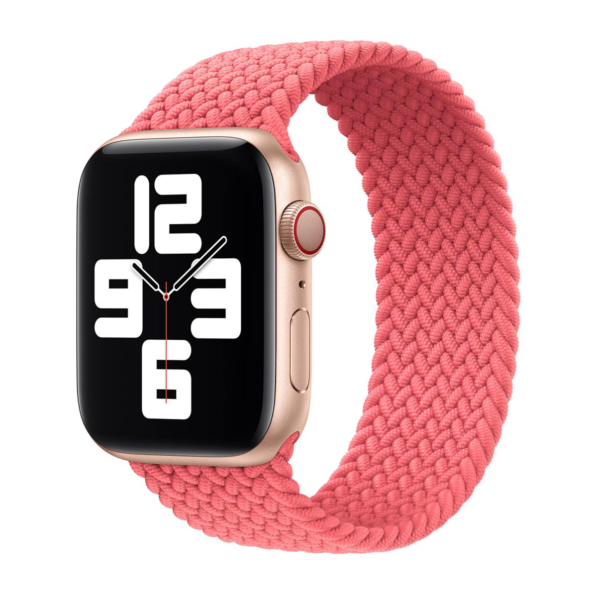 Bracelet Solo tressé pour Apple Watch | 44/45/46/49 mm - Taille 10 - Pink Punch
