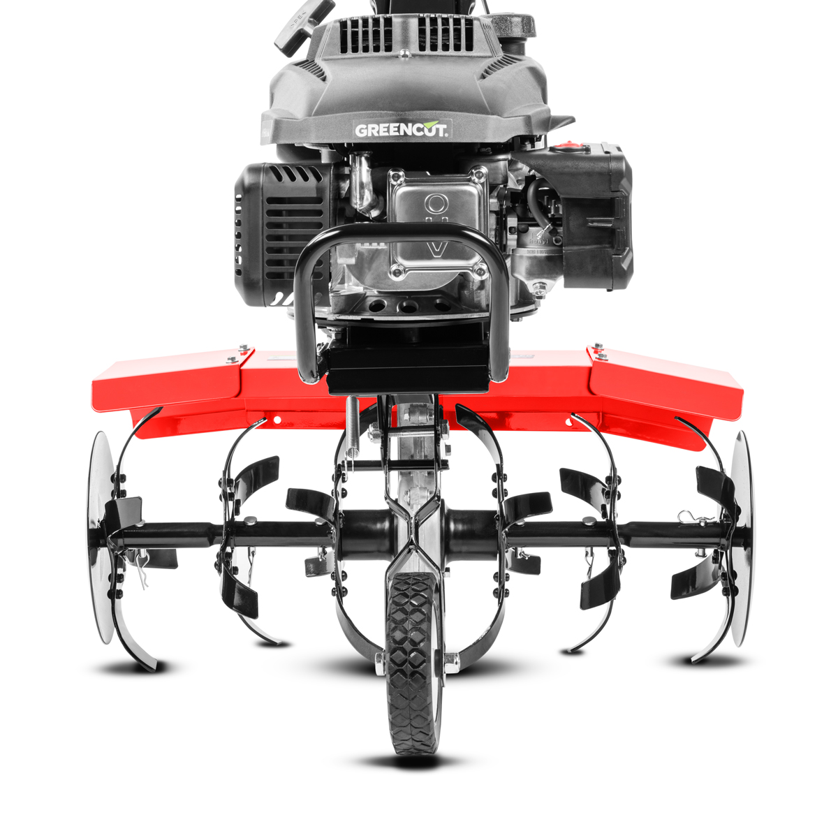Motobineuse Moteur À Essence 4 Temps 161cc 5cv, Largeur 56cm, Profondeur 13cm, Lames En Fer Trempé- Greencut Gtc190x