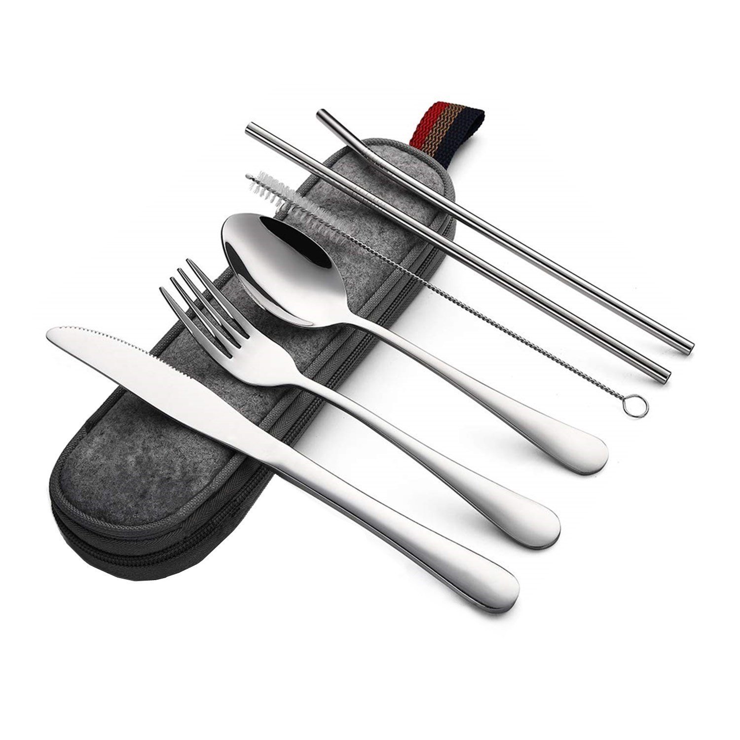 7Pcs Camping Silverware Cutlery Set