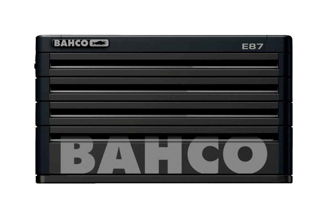 Coffre > Premium E87 Noir Avec 4 Tiroirs Charge 400 Kg 690 X 510 X 402 Mm 1487k4black Bahco