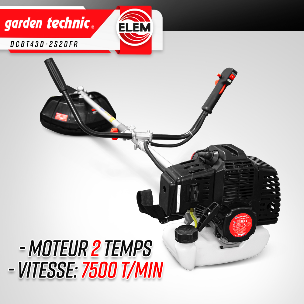 Débroussailleuse Thermique 43cc Bobine + Lame Elem Garden à Prix Carrefour