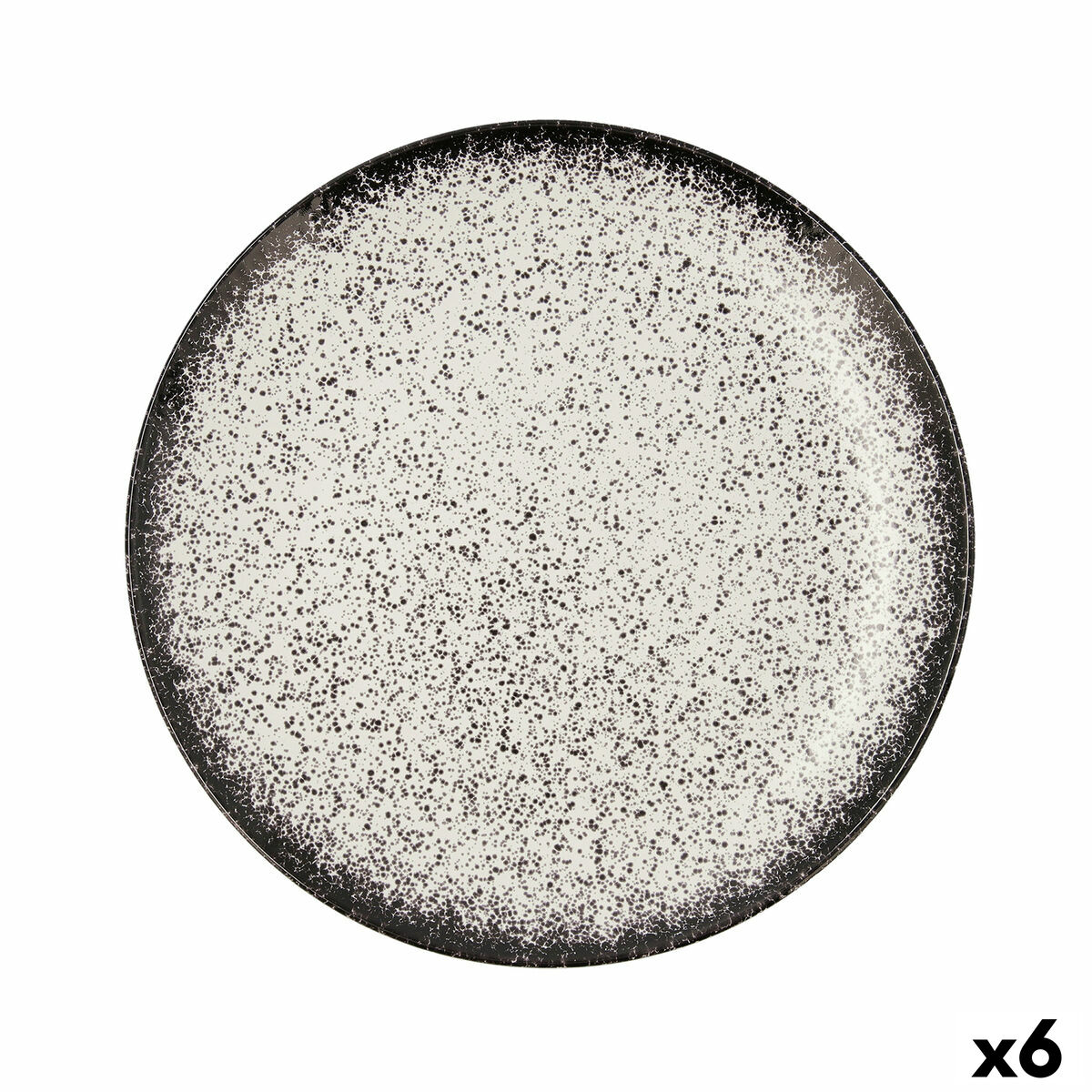 Assiette Plate Ariane Rock Céramique Noir (ø 31 Cm) (6 Unités)