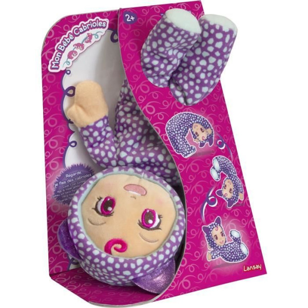 Mon Bébé Cabrioles – Poupon Interactif à Bascule Sans Piles, Peluche Toute Douce, Fait Des Galipettes, Dès 2 Ans, Lansay, Cadeau Fille Ou Garçon