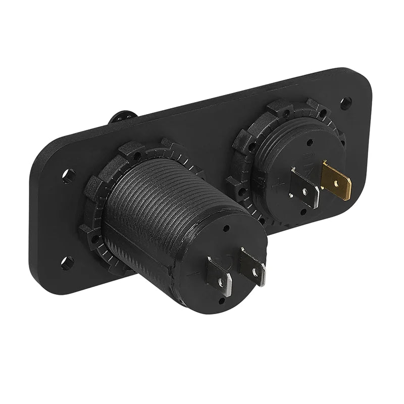 Kit De Montage Encastré: Voltmètre + Prise-usb Double 2x2100ma