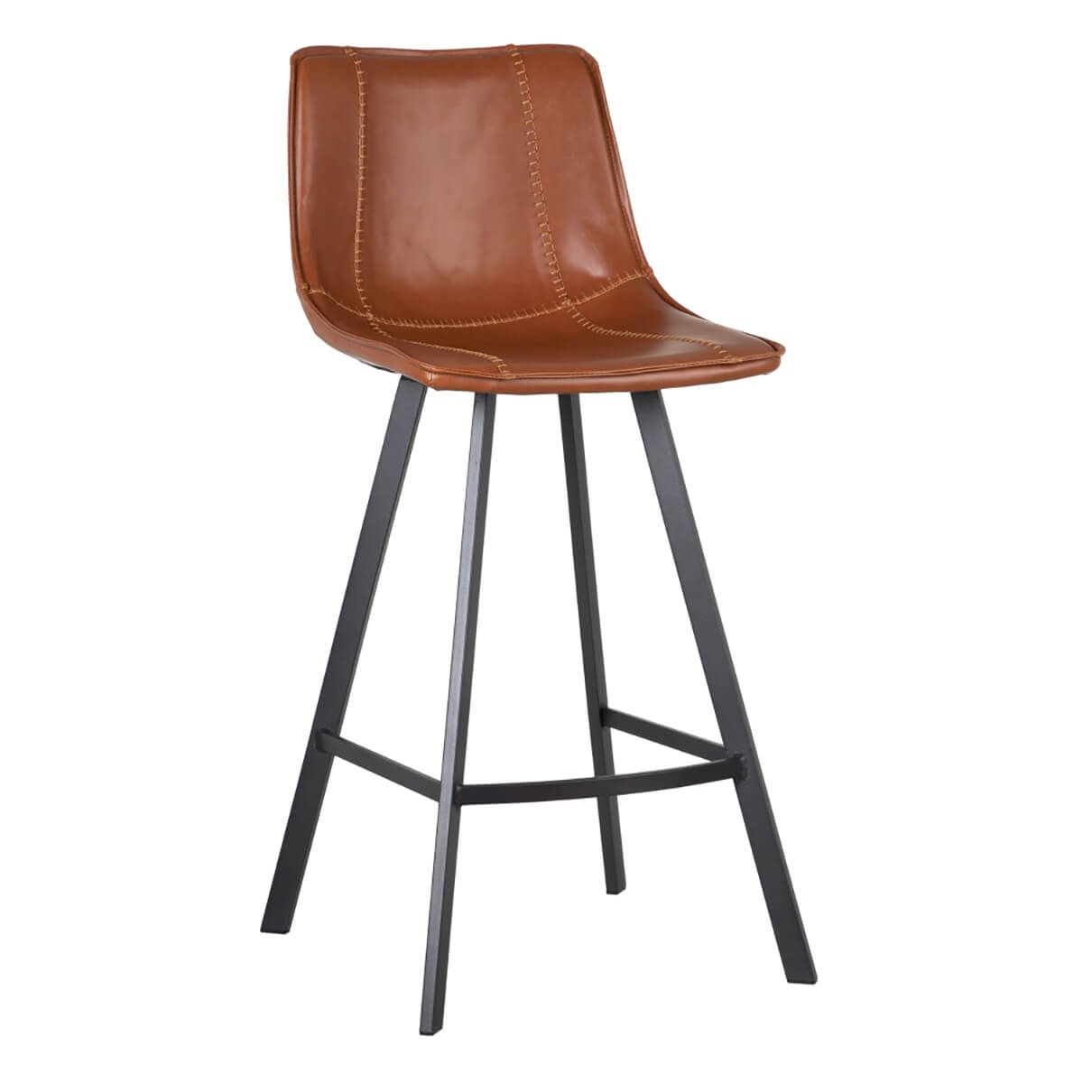 Thecia - Lot De 2 Tabourets De Bar Simili Camel