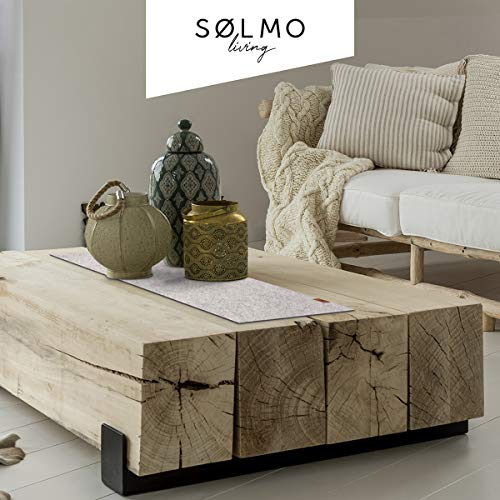 Sølmo I Chemin De Table En Feutre 100x30cm I Linge De Table, Nappe I Ameublement Et Décoration I Antidérapant Et Impermé