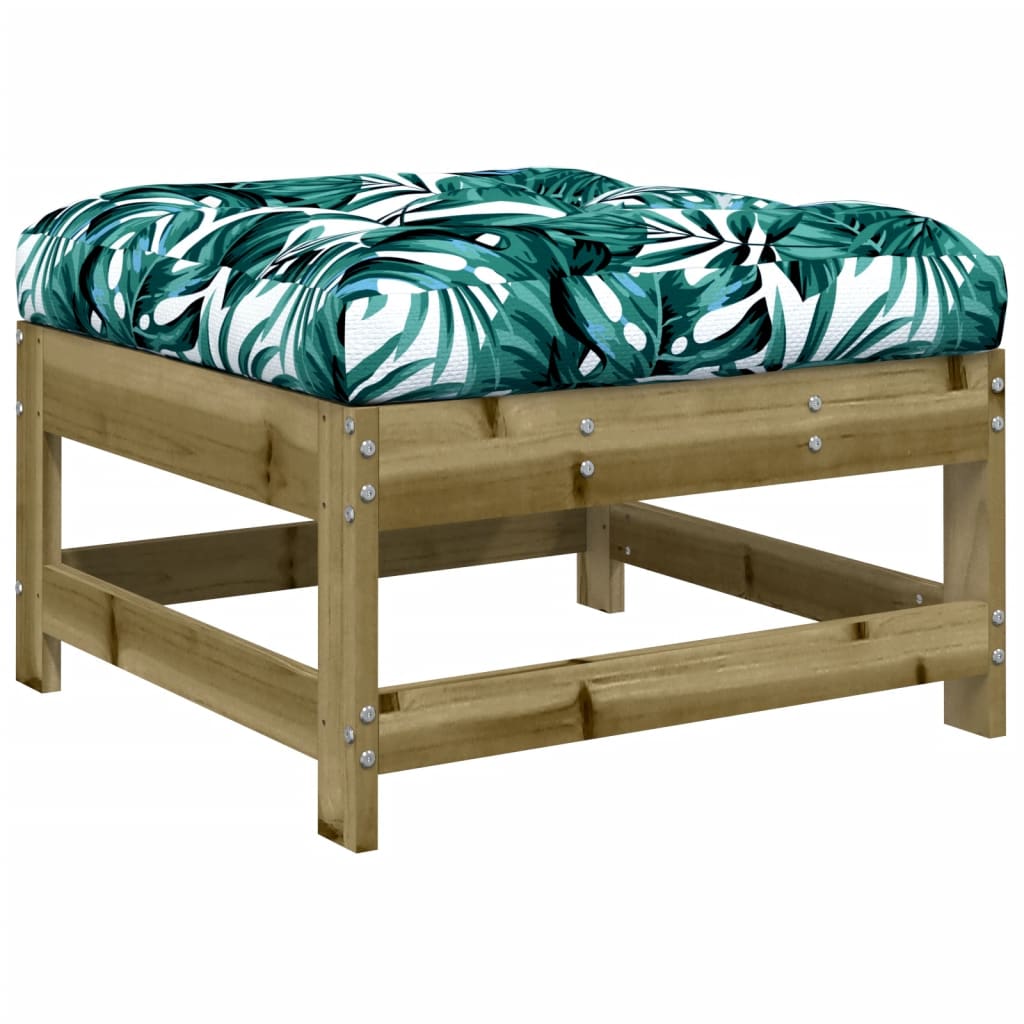 Repose-pied Jardin En Pin Imprégné - Table Basse Ou Tabouret Extérieur | 62x30x32 Cm, Design Modulaire - 9