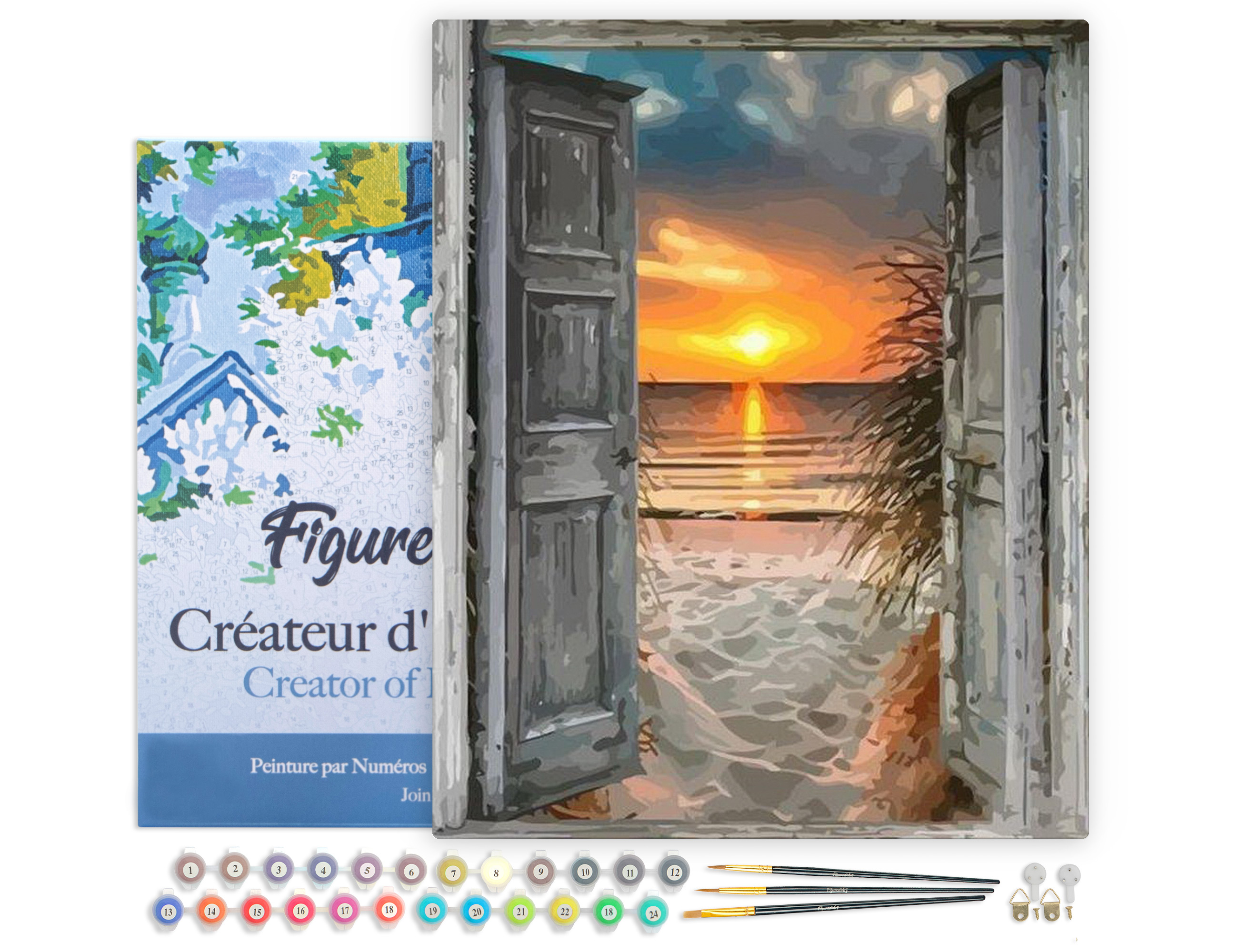 Kit Peinture Par Numéro Dimensions – À La Plage – 20x14″ – Neuf – Loisir Créatif