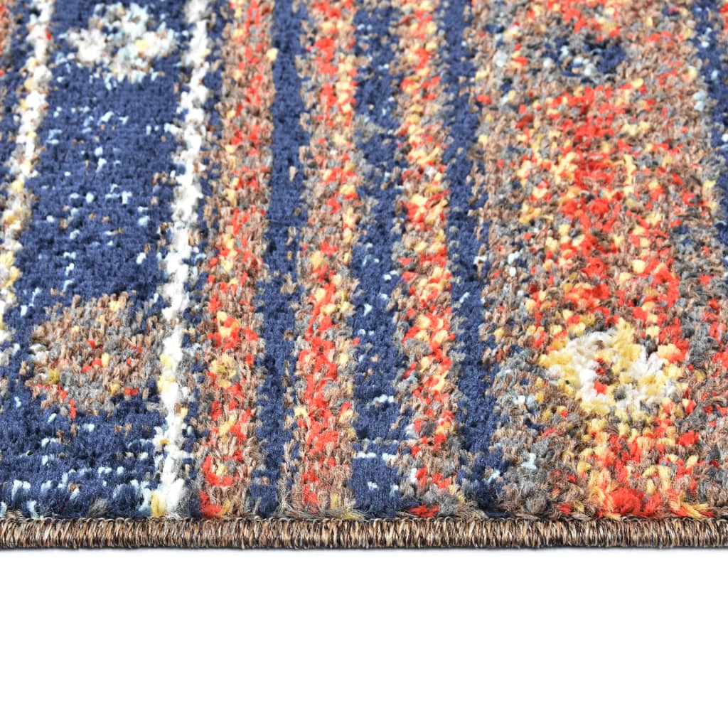 Vidaxl Tapis Bleu Et Orange 160x230 Cm Pp
