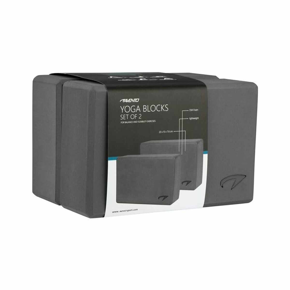 Blocs Pour Le Yoga Avento Sr042yagry Gris (2 Pcs)