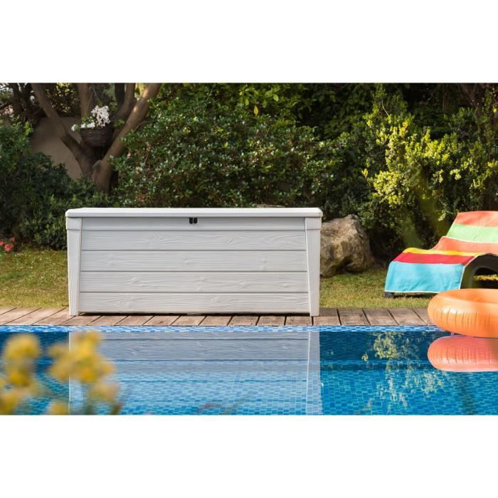 Keter - Coffre De Rangement Extérieur En Résine 455 Litres Blanc - Malle De Jardin