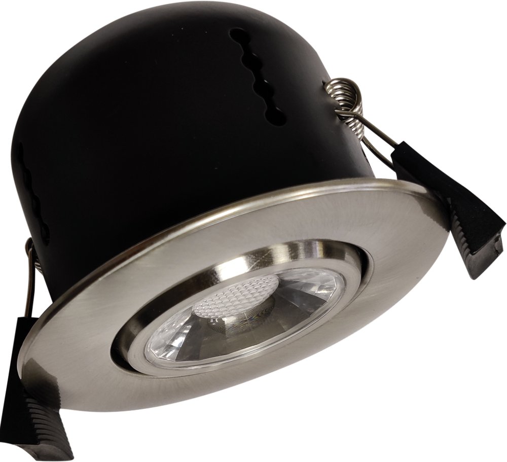 Spot Encastrable Acier Salle De Bain Luma 7w 600lm Blanc Neutre