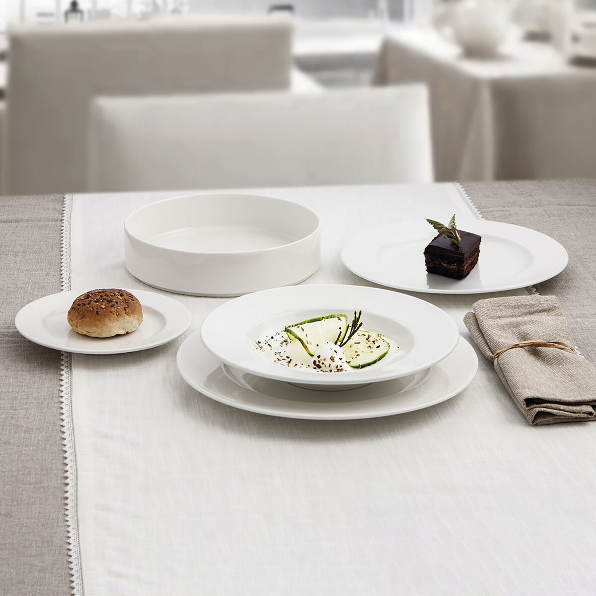Assiette Plate Ariane Prime Céramique Blanc (ø 17 Cm) (12 Unités)