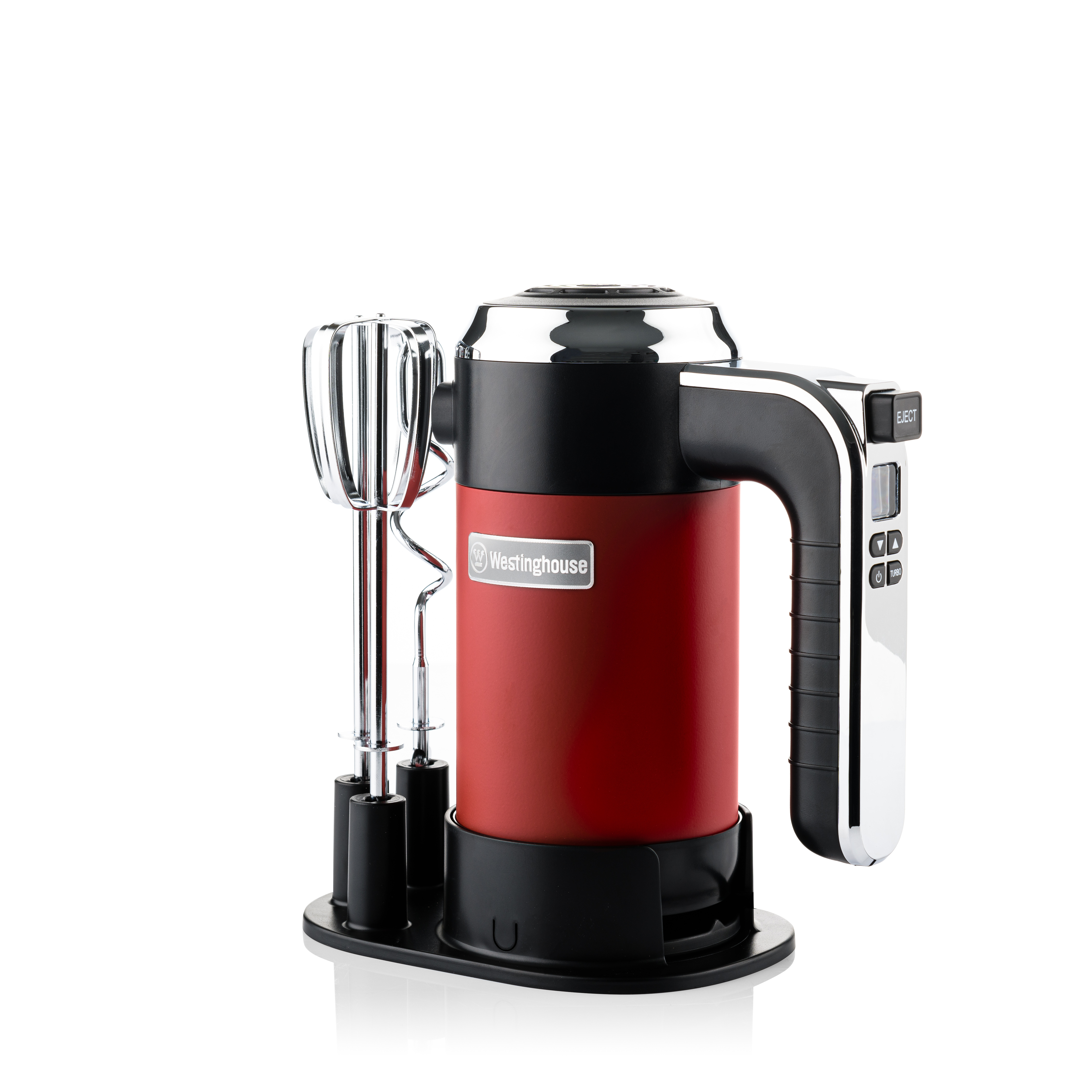 Westinghouse - Retro - Batteur À Main - Avec Fouet Et Crochets À Pâte - 350w - Rouge
