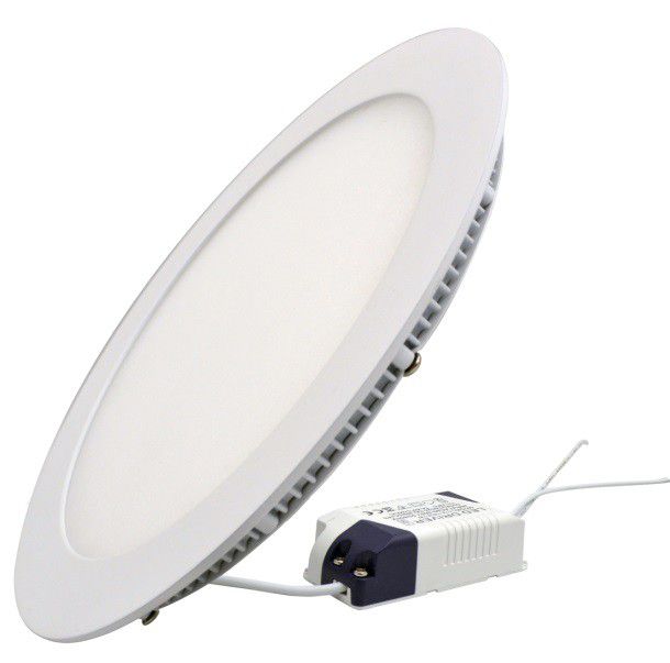 12W Round LED Panel Light - White 2 Pack