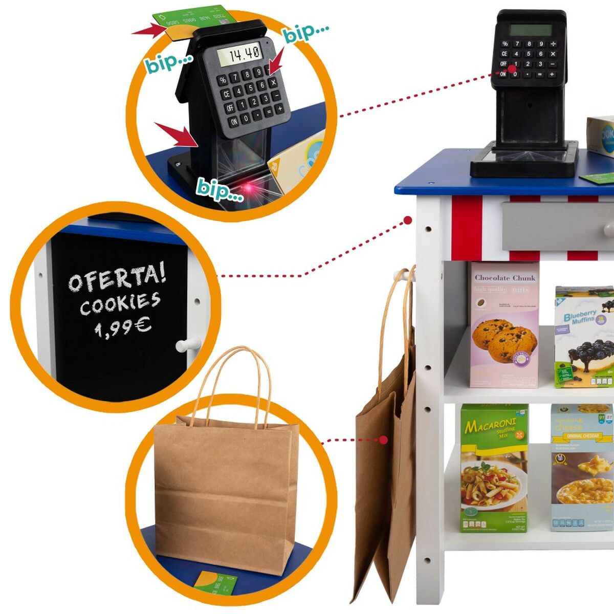 Supermarché De Jouets Woomax 28 Pièces 48 X 70 X 30 Cm