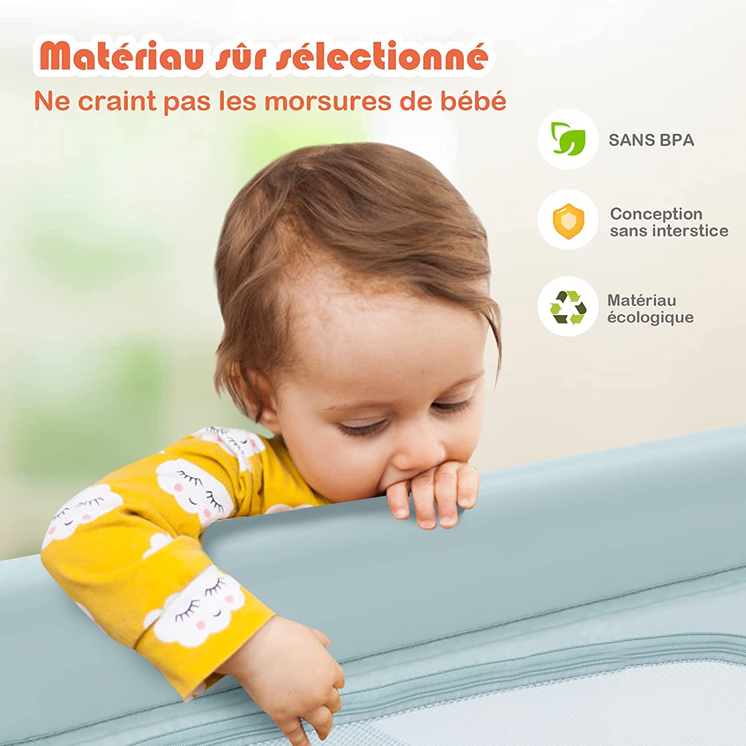 Parc Bébé XXL, modulaire, Centre d'Activités - Base Antidérapante, Protection Imperméable, Pour Plusieurs Enfants, zone de jeu sûre pour la maison,180 x 120 x 66 cm – Gris clair(B