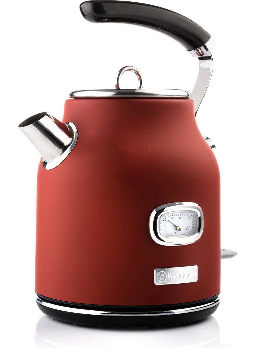 Westinghouse - Retro -  Grille Pain 4 Fentes  + Bouilloire 1,7 L - Mixeur Plongeant - Rouge