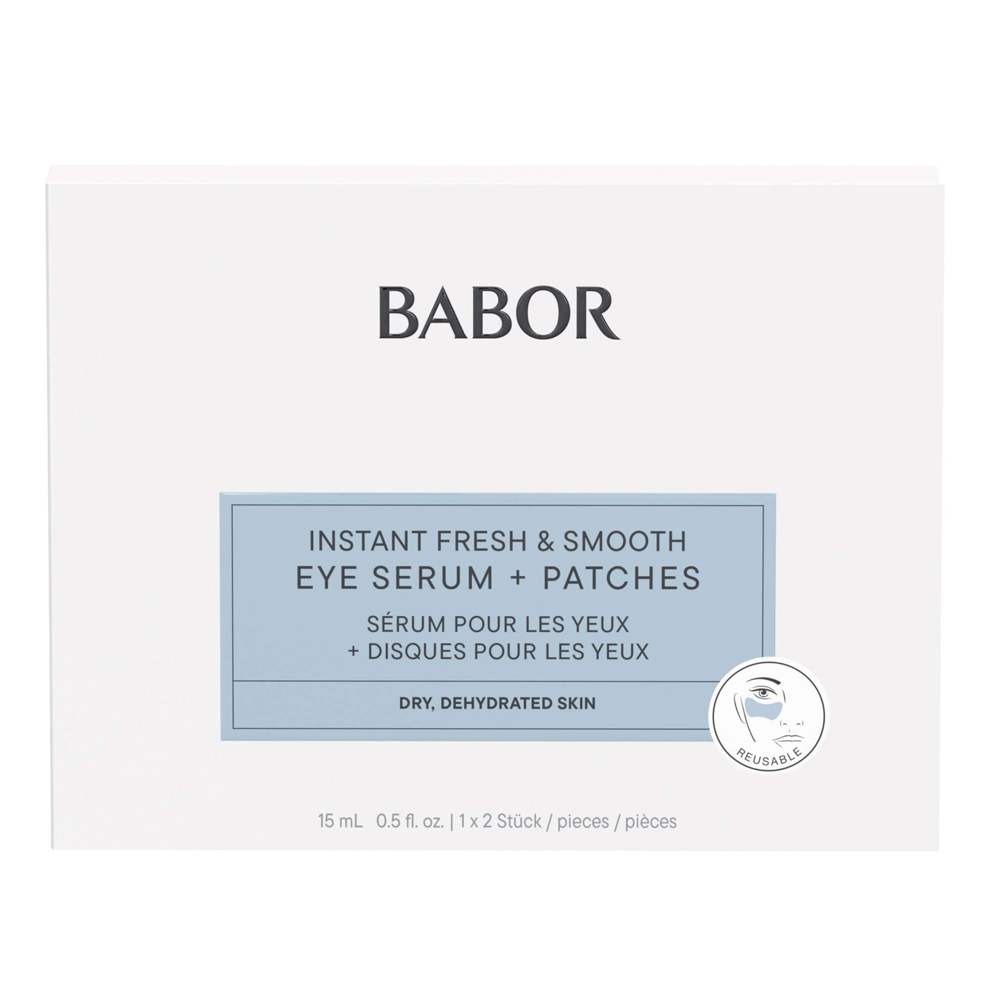 Babor Skinovage Instant Fresh & Smooth Eye Serum + Patches ögonvård dam – bild 2