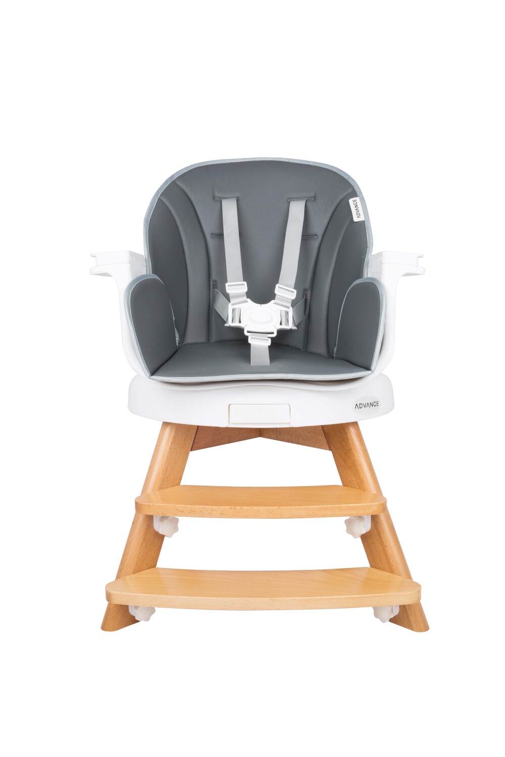 Honorbb Chaise Haute I-chair Noir Évolutive 2 En 1 - 6-36 Mois - Avec Pieds En Bois
