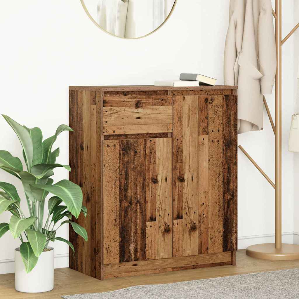 Buffet Avec Tiroir | Commode À Tiroir | Meuble De Rangement Vieux Bois 71x35x84 Cm Bois D'ingénierie