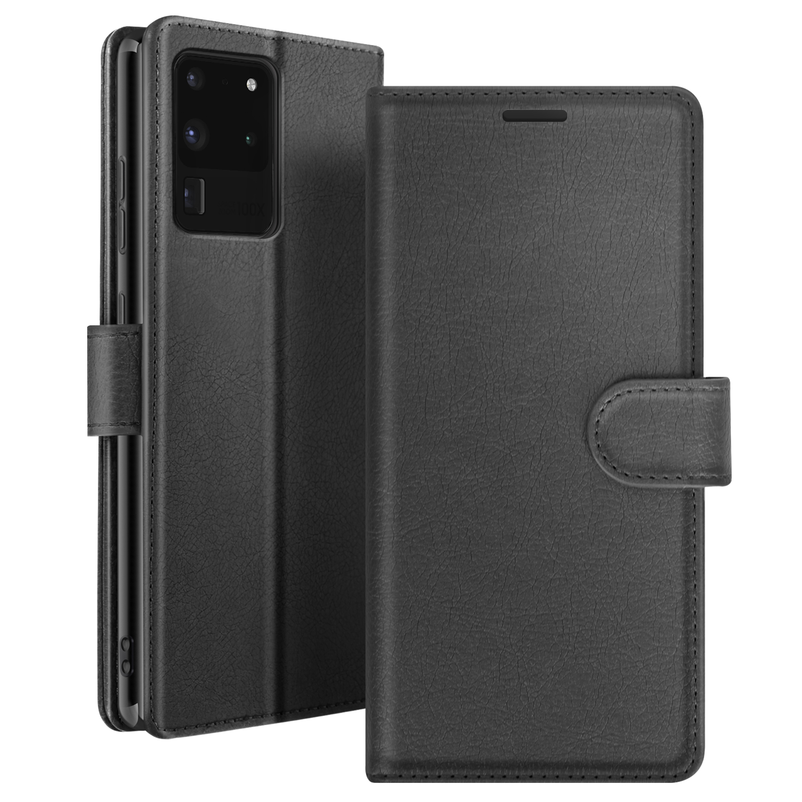 Custodia a portafoglio per Galaxy S20 Ultra con supporto e linguetta magnetica