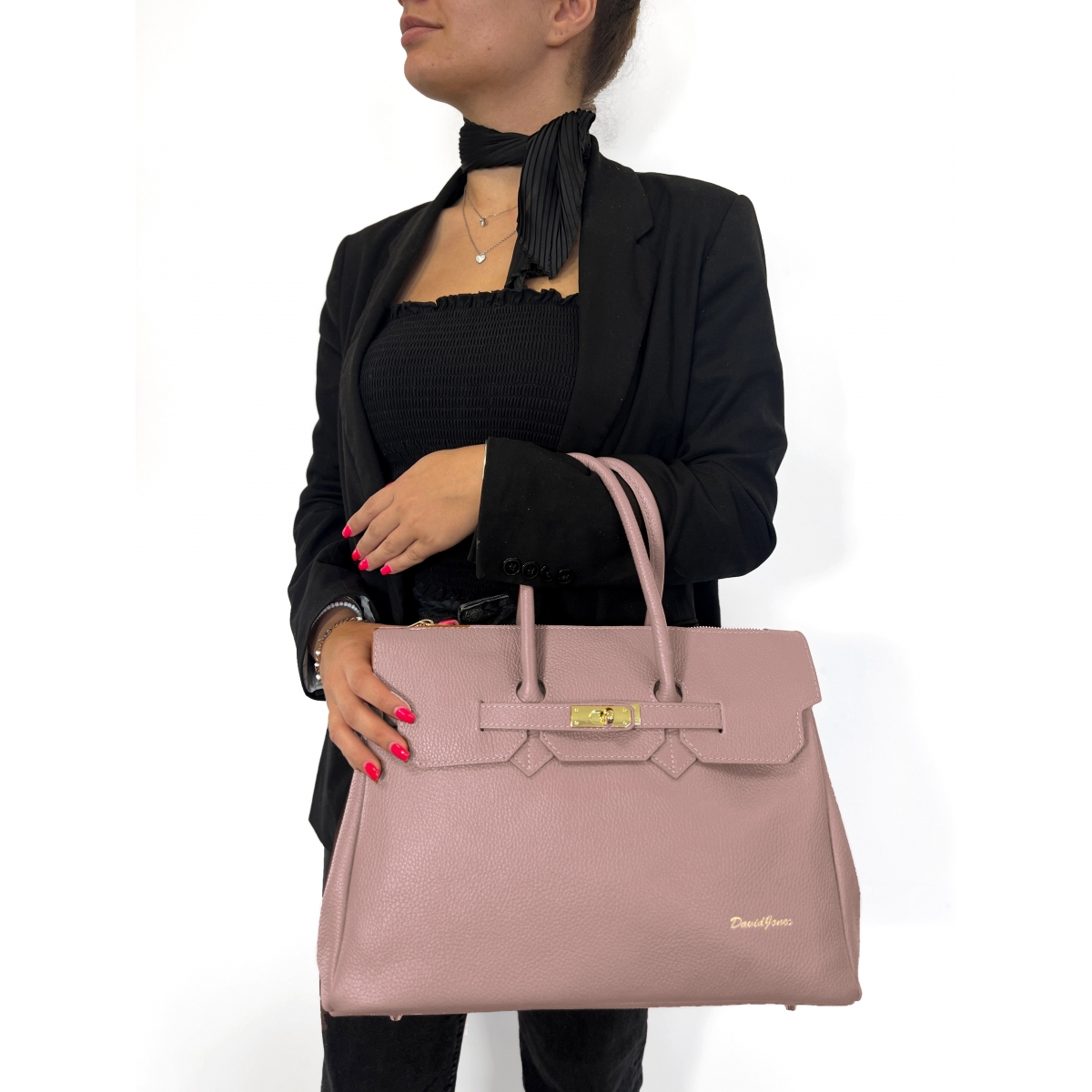 Sac à Main Rouge Bordeaux DAVID JONES Pour Femme - Style Classique, Extérieur PVC, Neuf