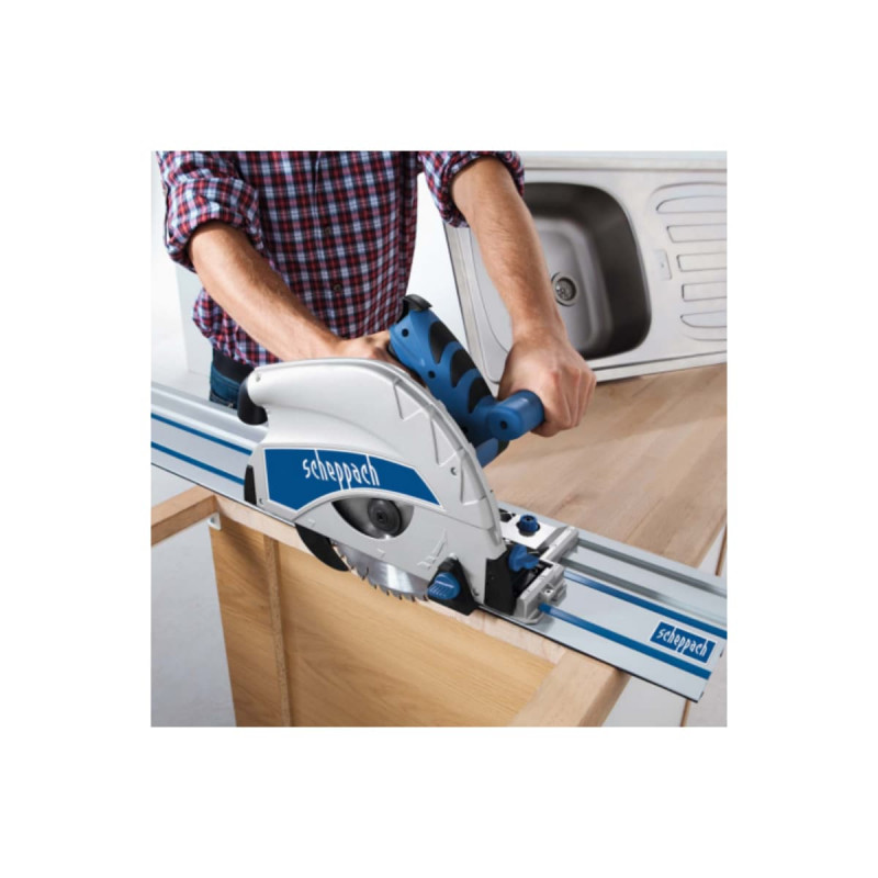 VONROC Mini scie circulaire / scie plongeante 500W - 85mm - Avec rail de guidage